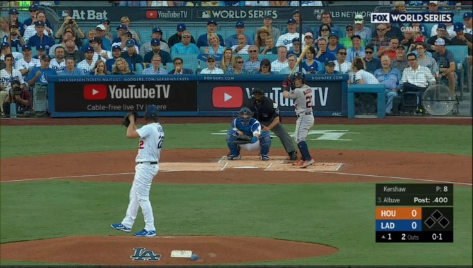 Un match de baseball dans lequel une publicité pour YouTube est mise en avant.