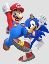 Mario et Sonic le hérisson, personnages de jeux vidéo