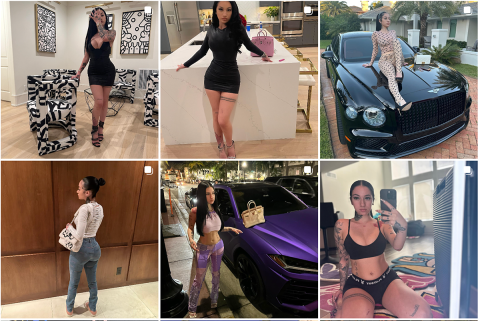 Images sexualisées de l'influenceuse Danielle Bregoli, d'Instagram et OnlyFans.